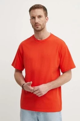 Zdjęcie produktu United Colors of Benetton t-shirt bawełniany męski kolor pomarańczowy gładki