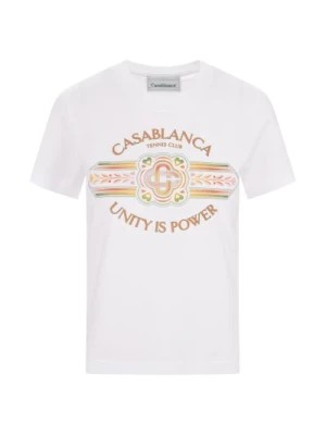 Zdjęcie produktu Unity is Power White T-shirt Casablanca