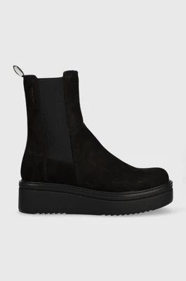 Zdjęcie produktu Vagabond Shoemakers sztyblety skórzane Tara damskie kolor czarny na platformie