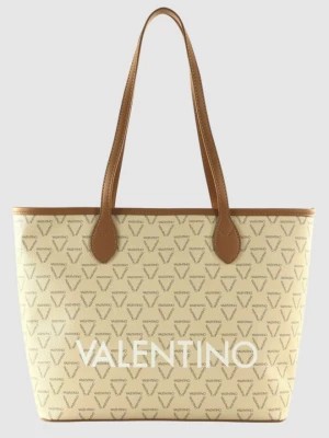 Zdjęcie produktu VALENTINO Duża kremowa shopperka Liuto Valentino by Mario Valentino