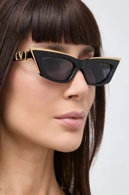 Zdjęcie produktu Valentino okulary przeciwsłoneczne V - GOLDCUT - I damskie kolor czarny VLS-113A