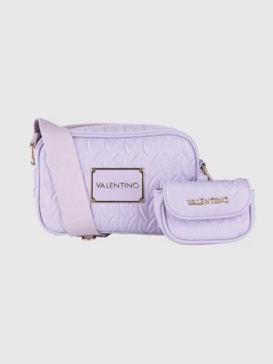 Zdjęcie produktu VALENTINO Tłoczona fioletowa torebka z przypinaną saszetką sunny re haversack Valentino by Mario Valentino