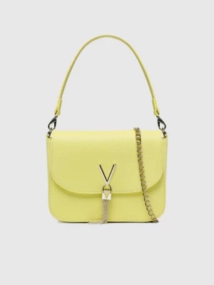 Zdjęcie produktu VALENTINO Żółta torebka na ramie z ozdobnym V divina shoulder bag Valentino by Mario Valentino