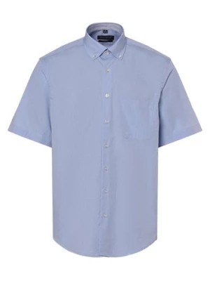 Zdjęcie produktu Van Graaf Koszula męska - Łatwe prasowanie Mężczyźni Regular Fit Bawełna niebieski jednolity, 41/42