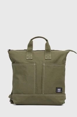 Zdjęcie produktu Vans plecak bawełniany kolor zielony duży gładki
