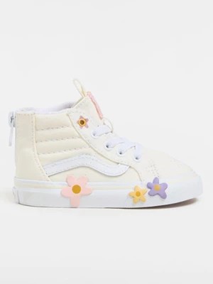 Zdjęcie produktu Vans Sneakersy "SK8-Hi Zip Flower" w kolorze kremowym rozmiar: 18,5