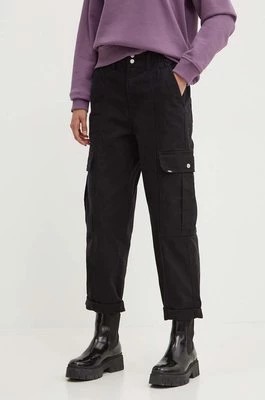 Zdjęcie produktu Vans spodnie bawełniane kolor czarny proste high waist VN000GWNBLK1