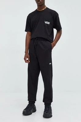 Zdjęcie produktu Vans spodnie dresowe bawełniane męskie kolor czarny z aplikacją