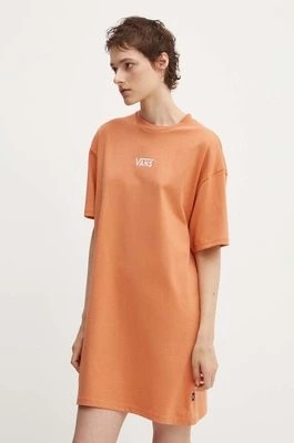 Zdjęcie produktu Vans sukienka bawełniana kolor pomarańczowy mini oversize VN0A4RU2VVL1
