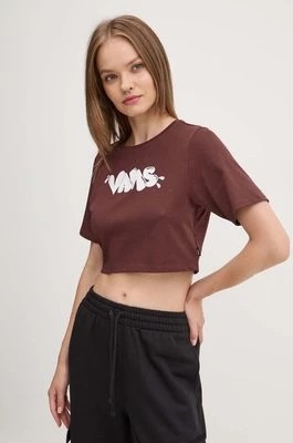 Zdjęcie produktu Vans t-shirt bawełniany damski kolor brązowy VN000HHU7YO1