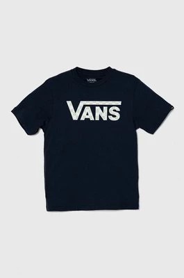 Zdjęcie produktu Vans t-shirt bawełniany dziecięcy BY VANS CLASSIC LOGO FILL BOYS kolor granatowy z nadrukiem