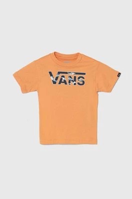 Zdjęcie produktu Vans t-shirt bawełniany dziecięcy BY VANS CLASSIC LOGO FILL KIDS kolor pomarańczowy z nadrukiem