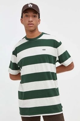 Zdjęcie produktu Vans t-shirt bawełniany kolor zielony wzorzysty