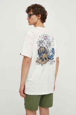 Zdjęcie produktu Vans t-shirt bawełniany męski kolor beżowy z nadrukiem