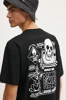 Zdjęcie produktu Vans t-shirt bawełniany męski kolor czarny z nadrukiem VN000HFNBLK1