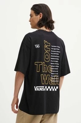 Zdjęcie produktu Vans t-shirt bawełniany męski kolor czarny z nadrukiem VN000HFTBLK1