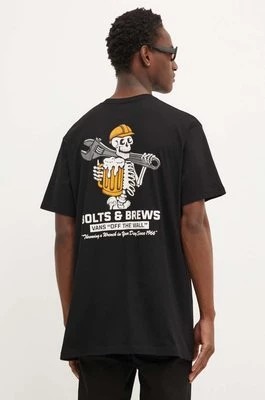 Zdjęcie produktu Vans t-shirt bawełniany męski kolor czarny z nadrukiem VN000J4CBLK1
