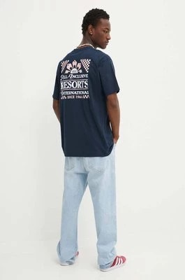 Zdjęcie produktu Vans t-shirt bawełniany męski kolor granatowy z nadrukiem
