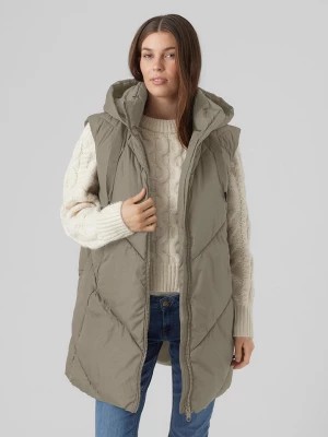 Zdjęcie produktu Vero Moda Kamizelka pikowana w kolorze khaki rozmiar: XS