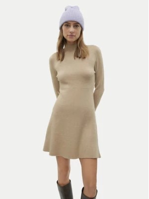 Zdjęcie produktu Vero Moda Sukienka dzianinowa Gold 10311379 Brązowy Regular Fit