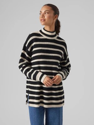 Zdjęcie produktu Vero Moda Sweter "Fabulous" w kolorze czarno-białym rozmiar: L