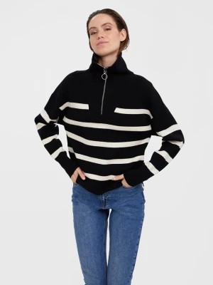 Zdjęcie produktu Vero Moda Sweter "Saba" w kolorze czarno-kremowym rozmiar: XL