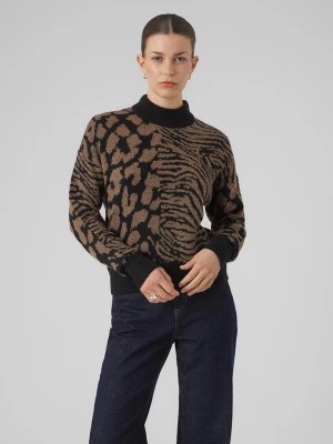 Zdjęcie produktu Vero Moda Sweter w kolorze brązowo-czarnym rozmiar: M