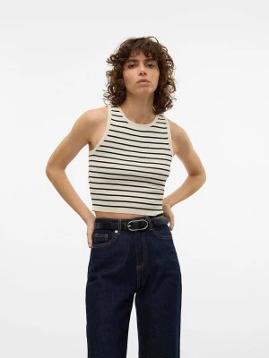 Zdjęcie produktu Vero Moda Top "Ginny" w kolorze kremowo-czarnym rozmiar: XS