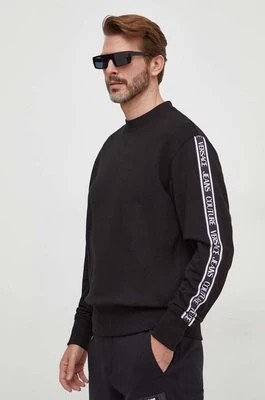 Zdjęcie produktu Versace Jeans Couture bluza bawełniana męska kolor czarny z aplikacją 76GAIC05 CF00C