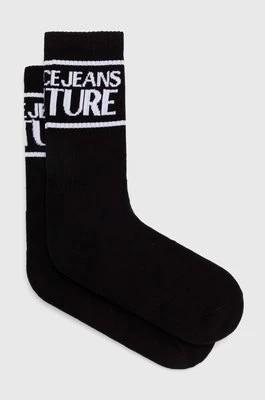 Zdjęcie produktu Versace Jeans Couture skarpetki męskie kolor czarny 77GA0J04 ZG079