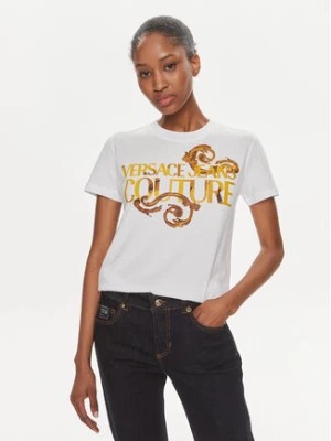 Zdjęcie produktu Versace Jeans Couture T-Shirt 76HAHG00 Biały Slim Fit