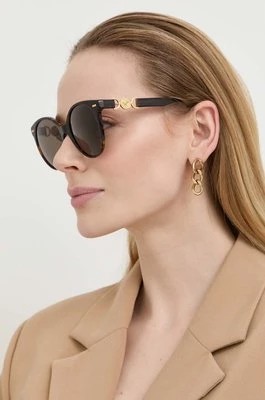 Zdjęcie produktu Versace okulary przeciwsłoneczne damskie kolor brązowy 0VE4442
