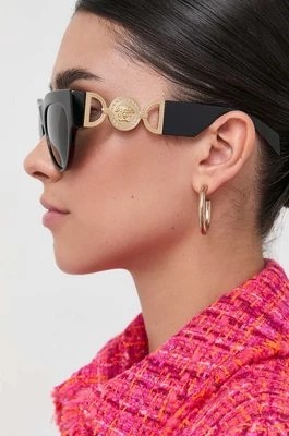 Zdjęcie produktu Versace okulary przeciwsłoneczne damskie kolor czarny 0VE4440U