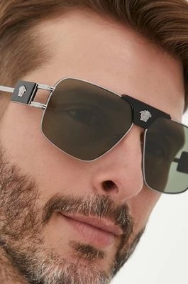 Zdjęcie produktu Versace okulary przeciwsłoneczne męskie kolor szary 0VE2251