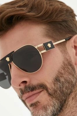 Zdjęcie produktu Versace okulary przeciwsłoneczne męskie kolor złoty 0VE2252