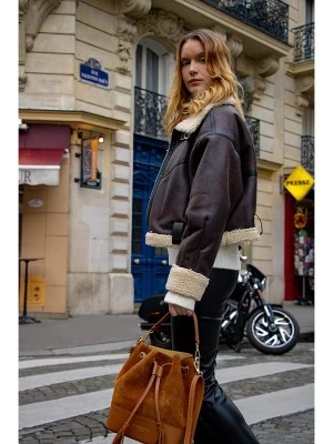 Zdjęcie produktu Victor & Hugo Paris Skórzana torebka w kolorze jasnobrązowym rozmiar: onesize