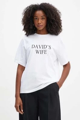 Zdjęcie produktu Victoria Beckham t-shirt bawełniany damski kolor biały 1324JTS005886A