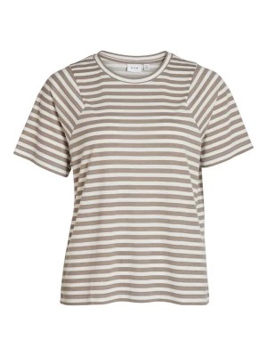 Zdjęcie produktu Vila Koszulka "Candie" w kolorze brązowo-białym rozmiar: XS