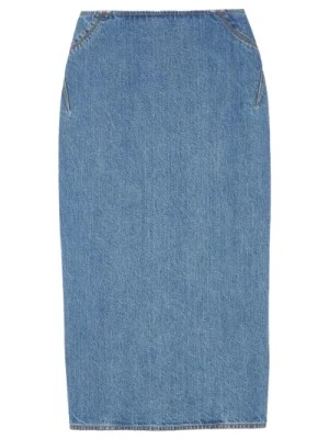 Zdjęcie produktu Vintage Niebieska Dżinsowa Spódnica Ołówkowa Alaïa