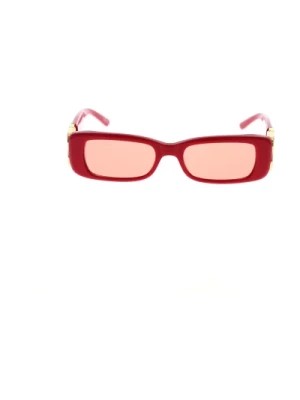Zdjęcie produktu Vintage Okulary Przeciwsłoneczne w Kształcie Prostokąta z Symetrycznym Złotym Logo Balenciaga