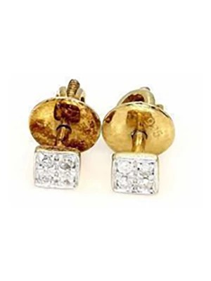 Zdjęcie produktu Vittoria Jewels Złote kolczyki-wkrętki z diamentami rozmiar: onesize
