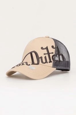 Zdjęcie produktu Von Dutch czapka z daszkiem kolor beżowy wzorzysta