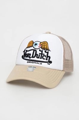 Zdjęcie produktu Von Dutch czapka z daszkiem kolor beżowy z aplikacją