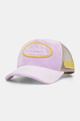 Zdjęcie produktu Von Dutch czapka z daszkiem TRUCKER KENT kolor fioletowy z aplikacją 7030459