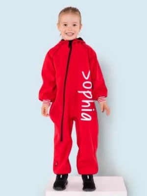 Zdjęcie produktu Waterproof Softshell Overall Comfy Red Striped Cuffs Jumpsuit iELM