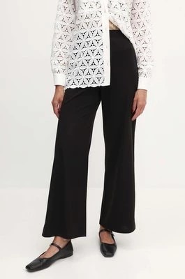 Zdjęcie produktu Weekend Max Mara spodnie damskie kolor czarny szerokie high waist 2415781022600