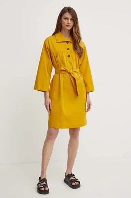 Zdjęcie produktu Weekend Max Mara sukienka bawełniana kolor żółty mini oversize 2415221023600