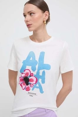 Zdjęcie produktu Weekend Max Mara t-shirt bawełniany damski kolor beżowy 2415971052600