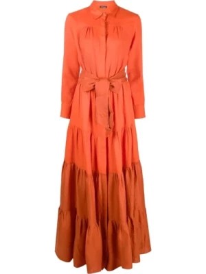 Zdjęcie produktu Wielopoziomowa Sukienka Maxi w u Koszuli Kiton