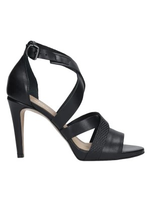 Zdjęcie produktu Wojas Skórzane sandały w kolorze czarnym na obcasie rozmiar: 40